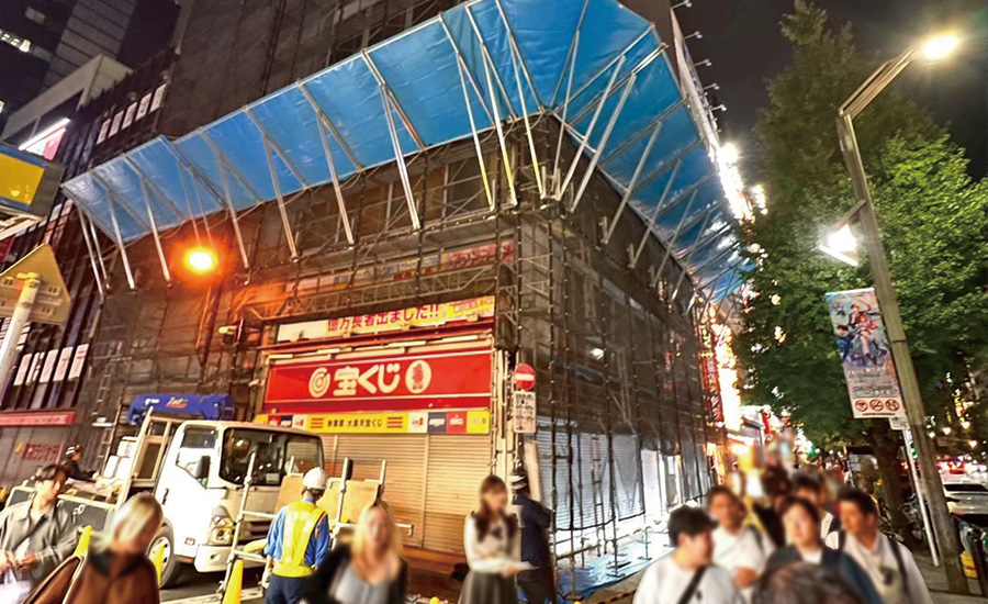 人通りが多い
