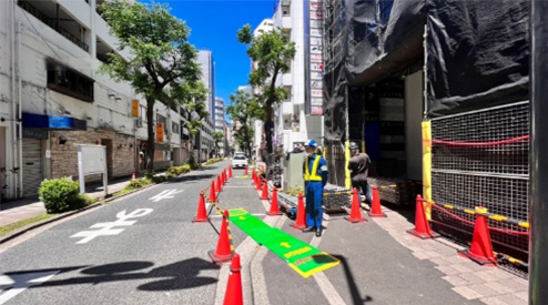 人通りが多い現場